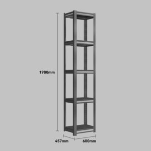 Steel Shelving 0.6M X 0.457M X 1.98M Black