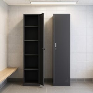 Steel Storage Cabinet 0.45M x 0.45M x 1.8M Black