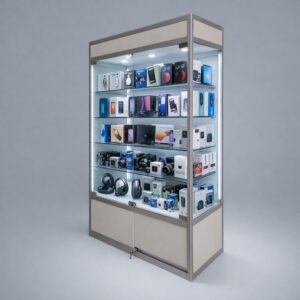 LuxGuard™ Slatwall Storage Glass Display Cabinet