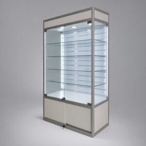 LuxGuard™ Slatwall Storage Glass Display Cabinet