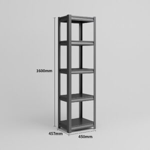 Steel Shelving 0.45M X 0.457M X 1.6M Black