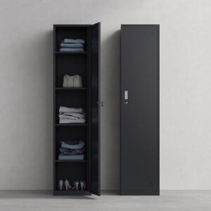 Steel Storage Cabinet 0.45M x 0.45M x 1.8M Black