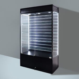 LuxGuard™ Slatwall Storage Glass Display Cabinet