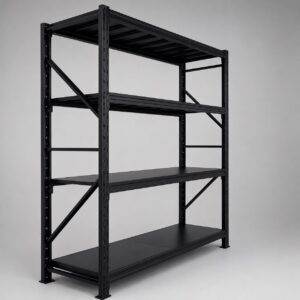 1.5M X 0.8M X 2M 800 KG Heavy Duty Steel Shelving Black