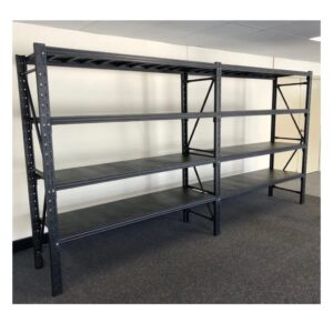 2.4M X 0.4M X 2M 1600 KG Heavy Duty Steel Shelving Black