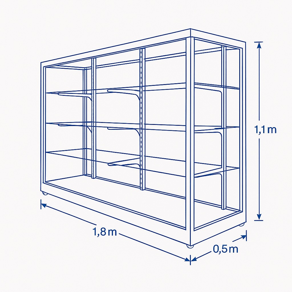 LuxLine™ Majestic Counter Glass Display Cabinet - Image 3