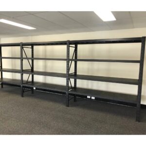 7.2M X 0.4M X 1.8M 3200 KG Heavy Duty Steel Shelving Black