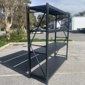 1.5M X 0.6M X 2M 2000 KG Heavy Duty Steel Shelving Black