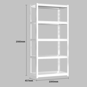 Steel Shelving 1M X 0.457M X 1.98M White
