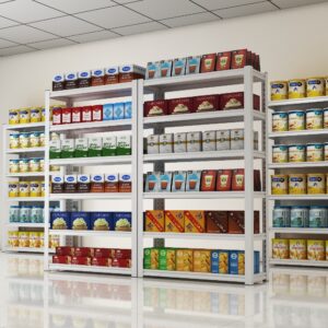 Steel Shelving 1.2M X 0.457M X 1.6M White