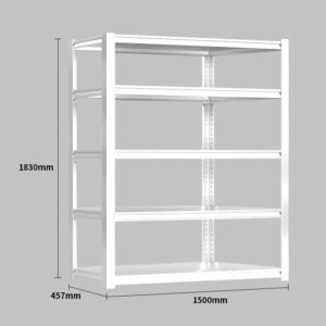 Steel Shelving 1.5M X 0.457M X 1.83M White