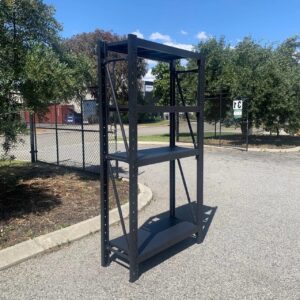 1.8M X 0.4M X 2M 800 KG Heavy Duty Steel Shelving Black