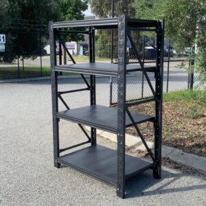 1.8M X 0.5M X 2M  800 KG Heavy Duty Steel Shelving Black