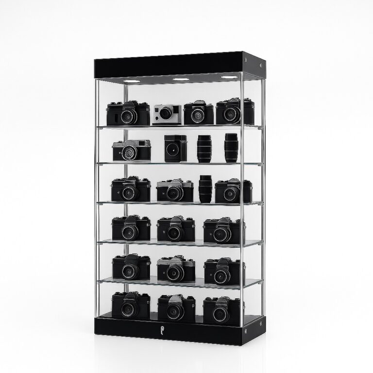 ClearEdge™ Wide Canopy Glass Display Cabinet - Hobbs Displays
