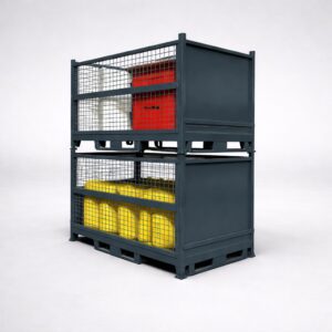 Foldable Mesh Stillage Cage – 2.4M | Heavy-Duty | 1000kg Rated