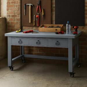 Industrial Mobile Work Bench 2.1M Length with Drawers