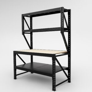 4-Level Work Bench with Plywood Work Top 0.8M Deep 2M High
