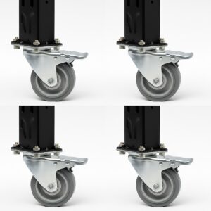 Heavy-Duty Mobile Steel Shelving & Workbench Kit (Pads & 4 Castors Included)