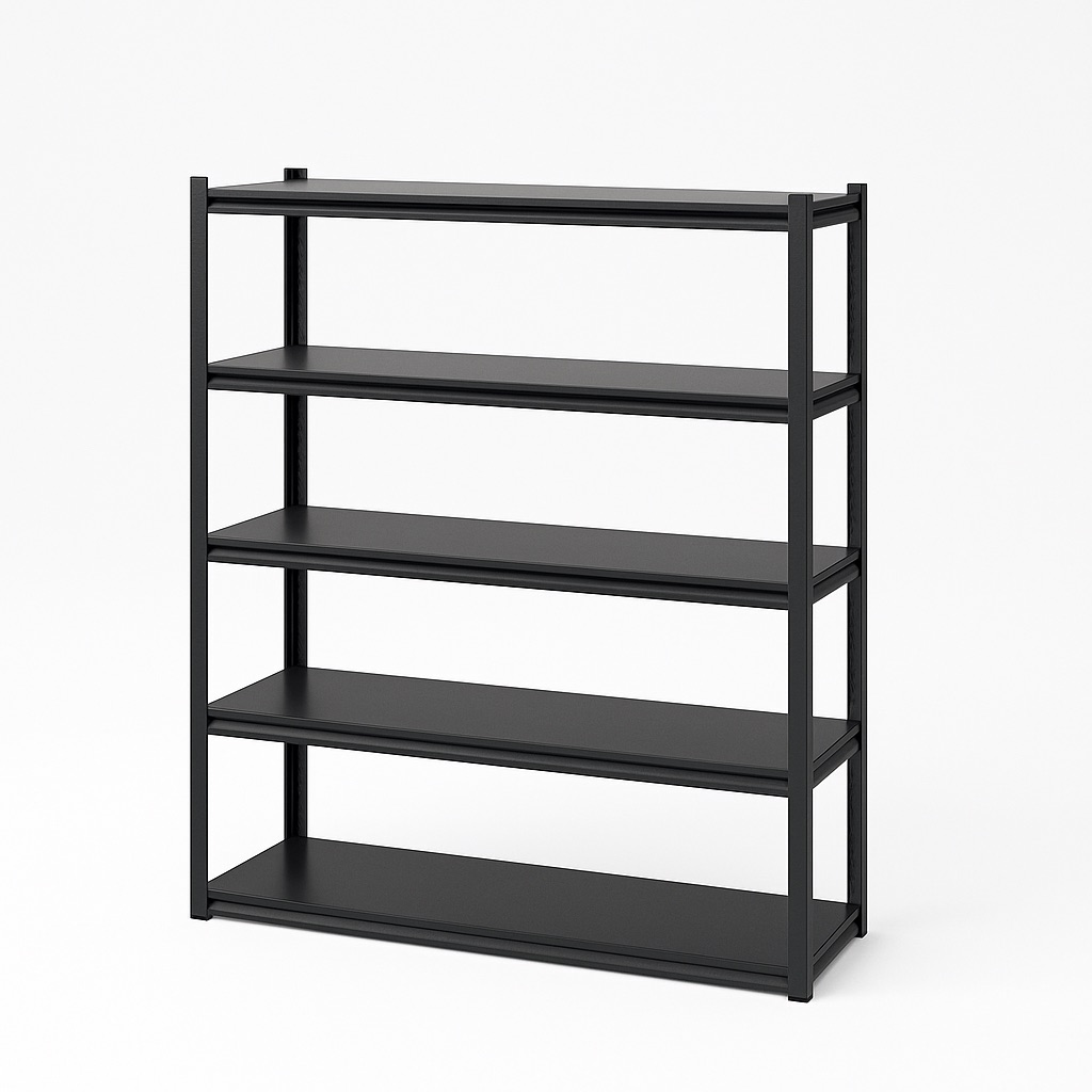 Zenith 5-Tier Black Steel Shoe Rack 0.7M x 0.3M x 1.03M