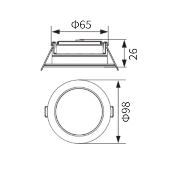 LED Downlight, 12V DC, 3W, Cool White (6000K) - Image 4