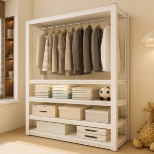 Elegante Wardrobe Opal White 1.2M x 0.45M x 1.98M