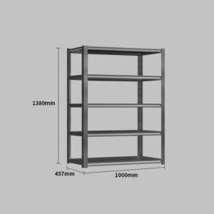 Steel Shelving 1M X 0.457M X 1.38M Black