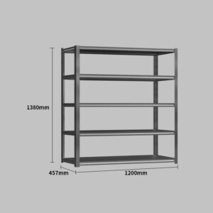 Steel Shelving 1.2M X 0.457M X 1.38M Black