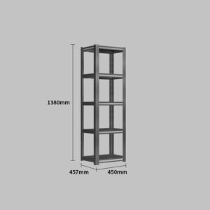 Steel Shelving 0.45M X 0.457M X 1.38M Black