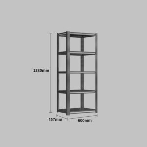 Steel Shelving 0.6M X 0.457M X 1.38M Black