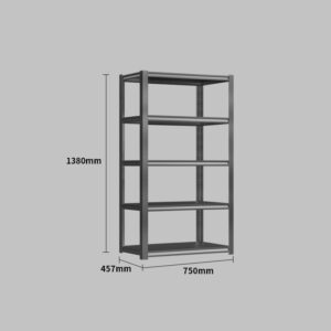 Steel Shelving 0.75M X 0.457M X 1.38M Black