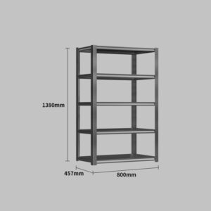 Steel Shelving 0.8M X 0.457M X 1.38M Black
