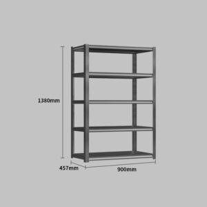 Steel Shelving 0.9M X 0.457M X 1.38M Black
