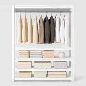 Elegante Wardrobe Opal White 1M x 0.45M x 1.98M