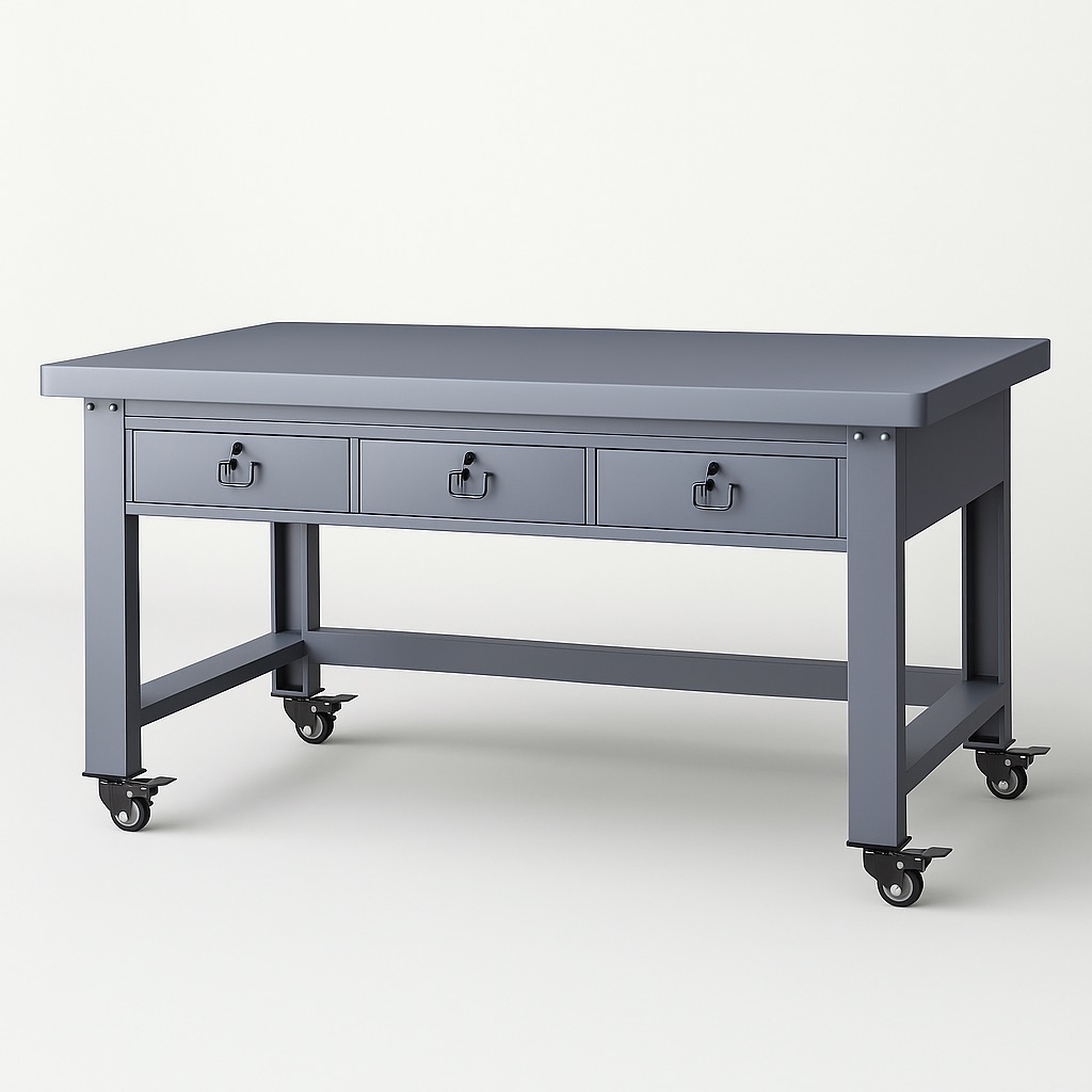 Industrial Mobile Work Bench 1.5M Length with Drawers