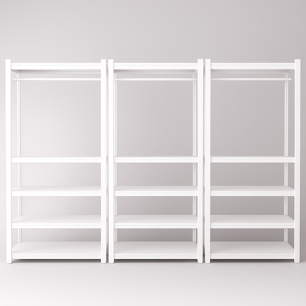 Trio Wardrobe Fusion 3 Unit Combination - Opal White
