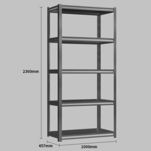Steel Shelving 1M X 0.457M X 2.36M Black