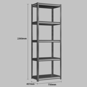Steel Shelving 0.75M X 0.457M X 2.36M Black