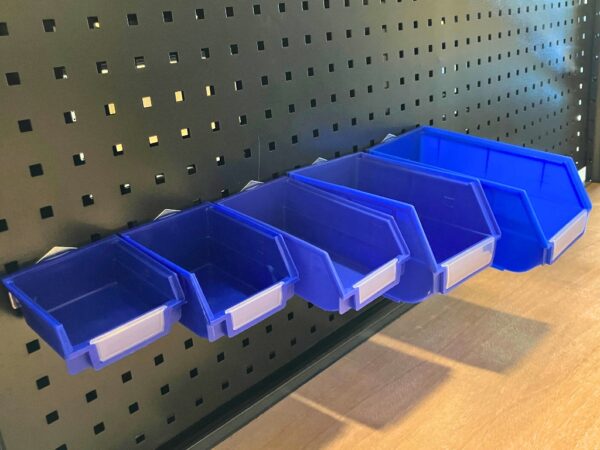 Pegboard-Mount Plastic Parts Bin