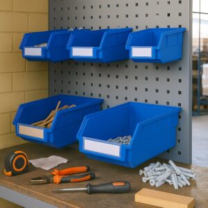 Pegboard Plastic Parts Bins – 5 Sizes Available