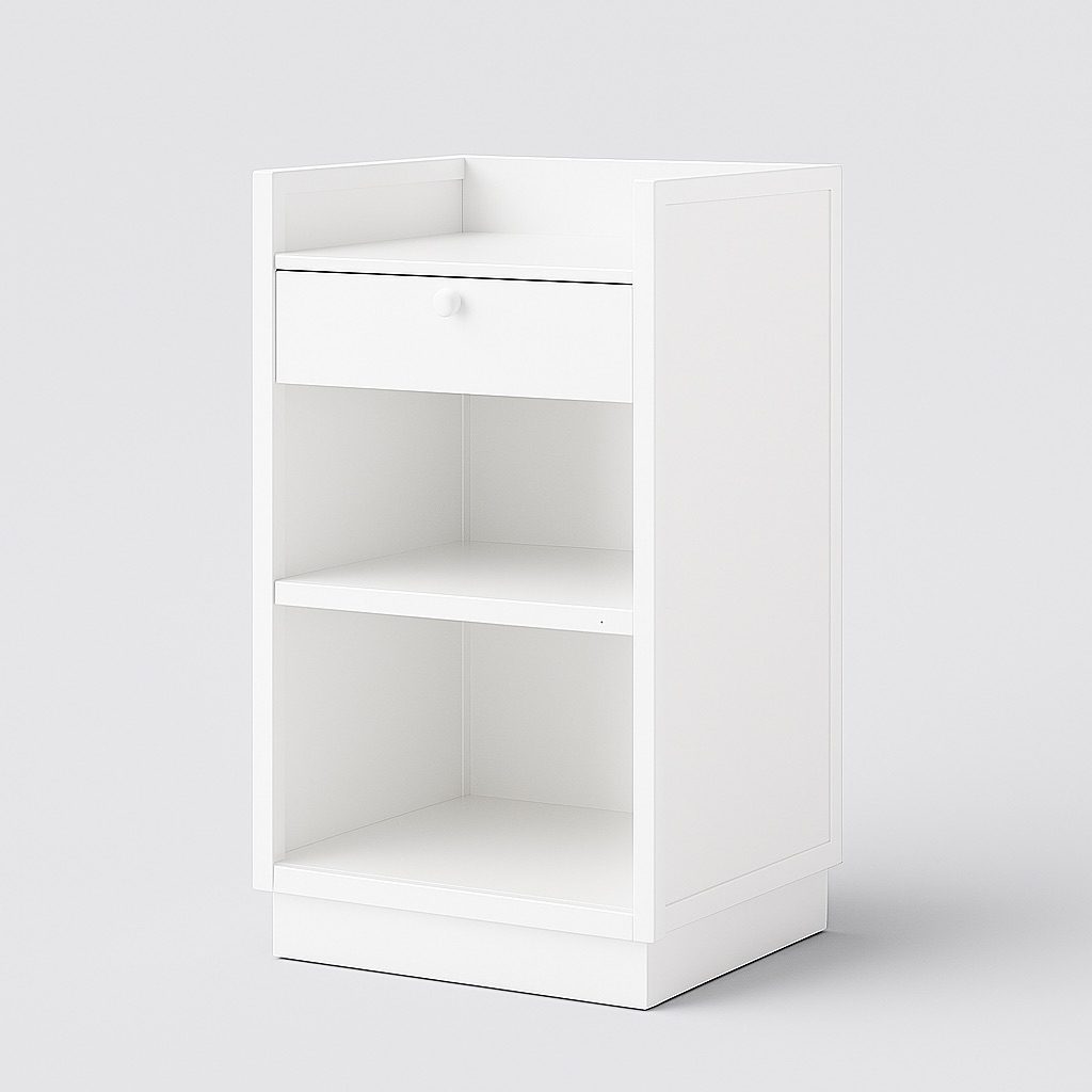 0.6m Silver Retail Counter Unit – Flat Pack - Hobbs Displays