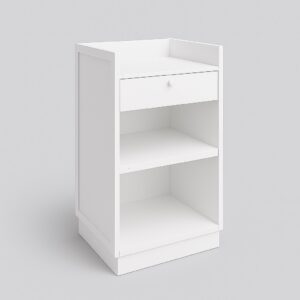 0.6m Silver Retail Counter Unit – Flat Pack