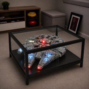 Custom Glass Display Coffee Table for LEGO® Millennium Falcon™ 75192