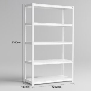 Steel Shelving 1.2M X 0.457M X 2.36M White