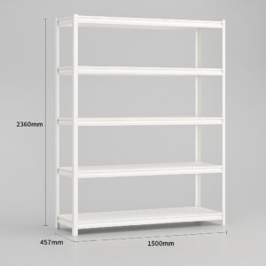 Steel Shelving 1.5M X 0.457M X 2.36M White