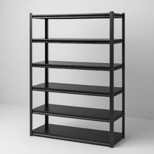 Zenith 6-Tier Black Steel Shoe Rack 0.7M x 0.3M x 1.18M