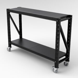 Steel Work Bench 200kg 0.4m Deep With Castors 1m to 2m