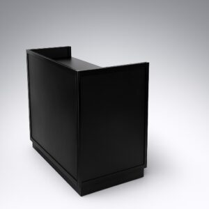 1.2m Black Retail Counter Unit – Flat Pack