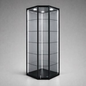 LuxArc™ Corner Glass Display Cabinet