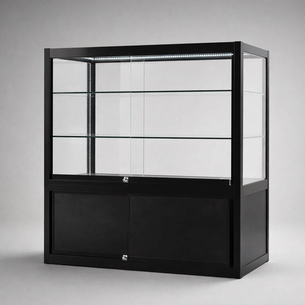 LuxLine™ Classic Counter Storage Glass Display Cabinet - Hobbs Displays