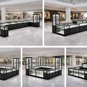 Modular Glass Kiosk System – Commercial Island Retail Configuration